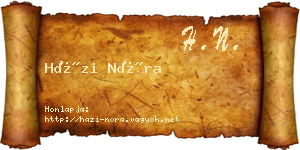 Házi Nóra névjegykártya